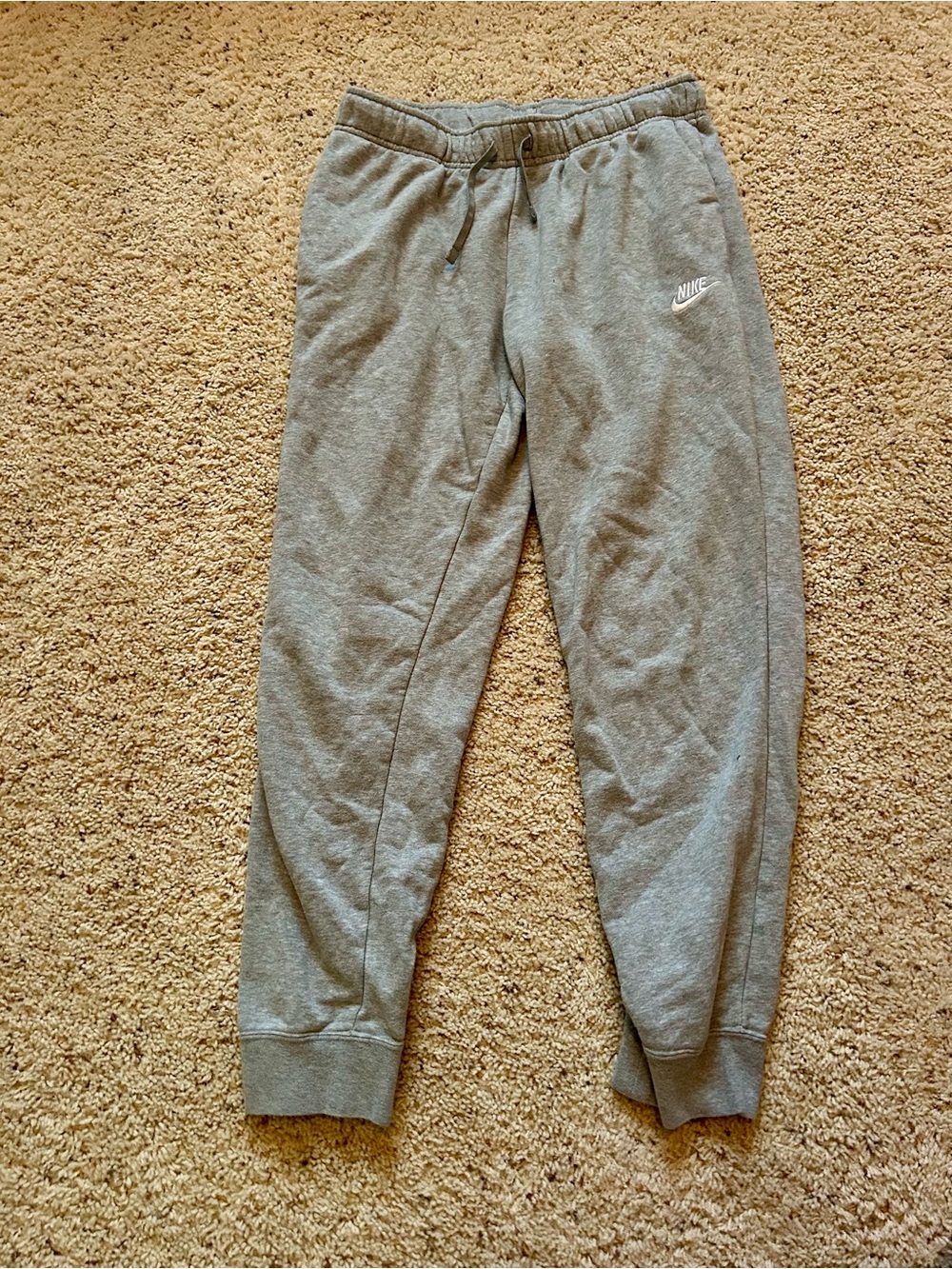 Nike Women’s Gray Fleece Joggers with Drawstring